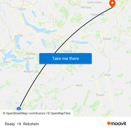 Realp to Rebstein map