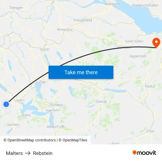 Malters to Rebstein map