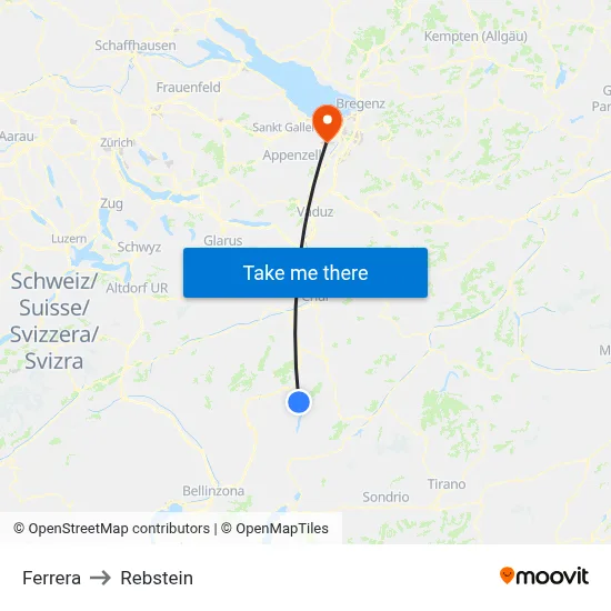 Ferrera to Rebstein map