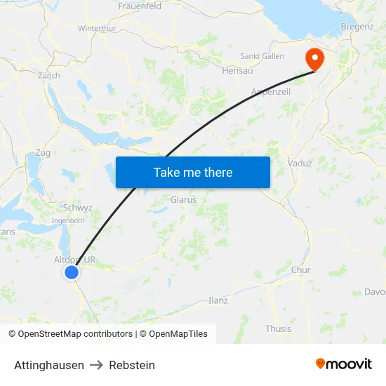 Attinghausen to Rebstein map
