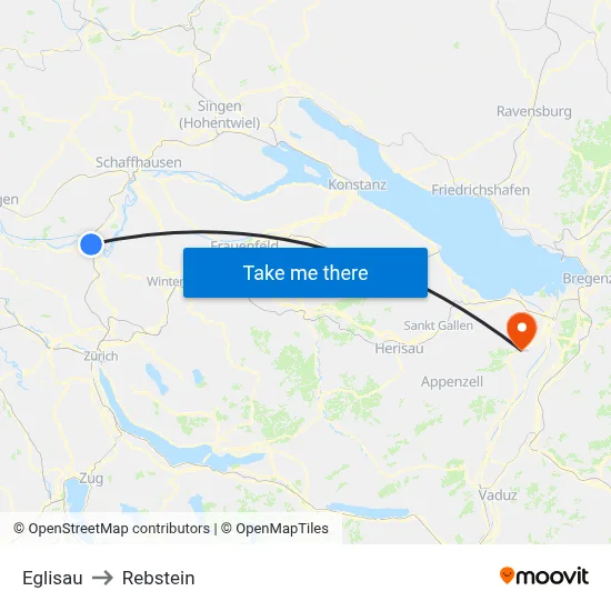 Eglisau to Rebstein map