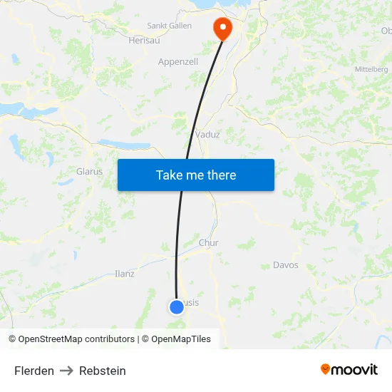 Flerden to Rebstein map