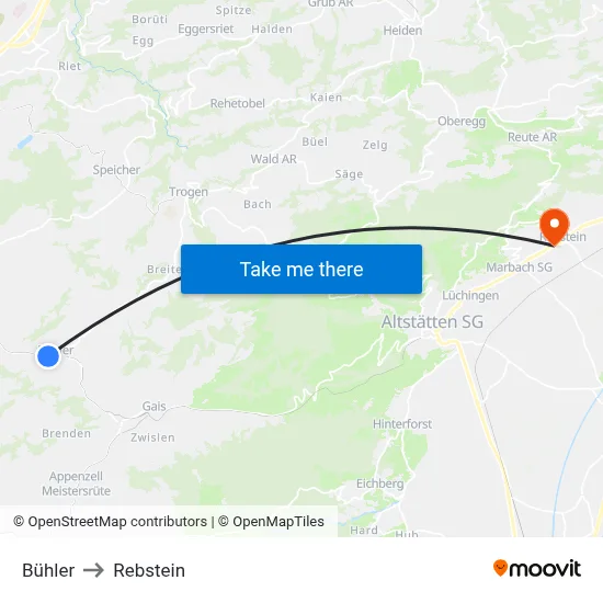 Bühler to Rebstein map