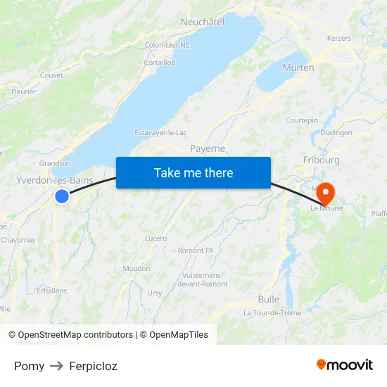 Pomy to Ferpicloz map