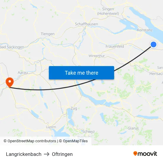 Langrickenbach to Oftringen map