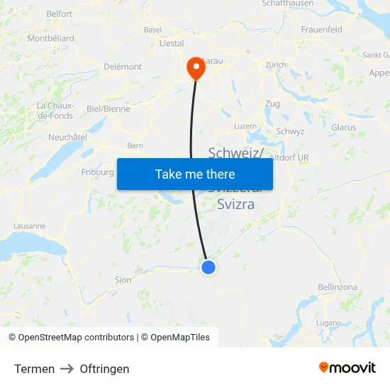 Termen to Oftringen map