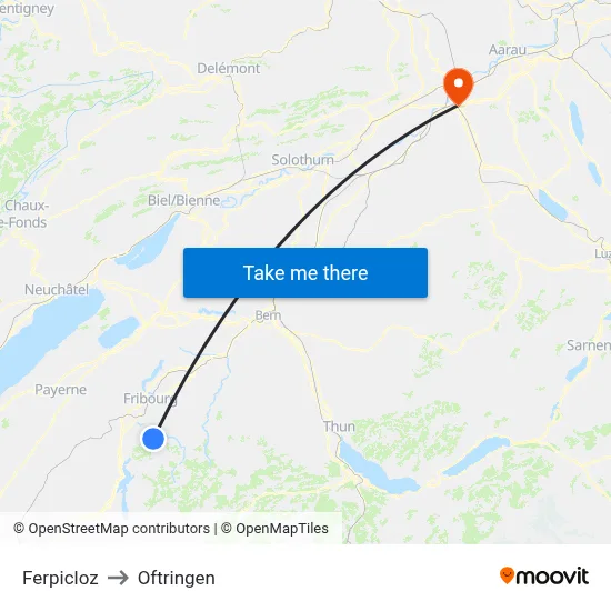 Ferpicloz to Oftringen map