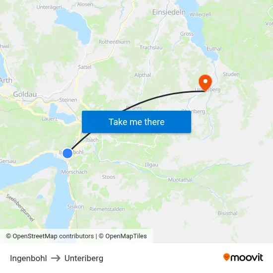 Ingenbohl to Unteriberg map