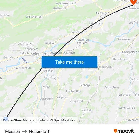 Messen to Neuendorf map