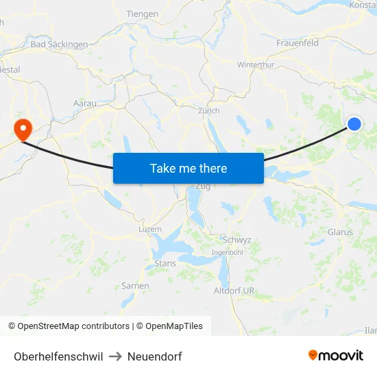 Oberhelfenschwil to Neuendorf map