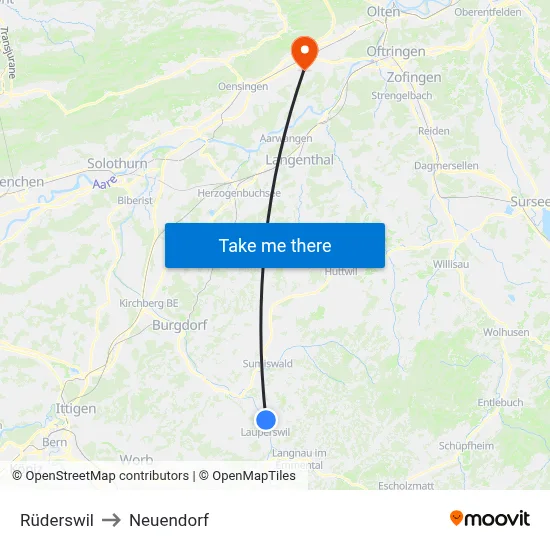 Rüderswil to Neuendorf map