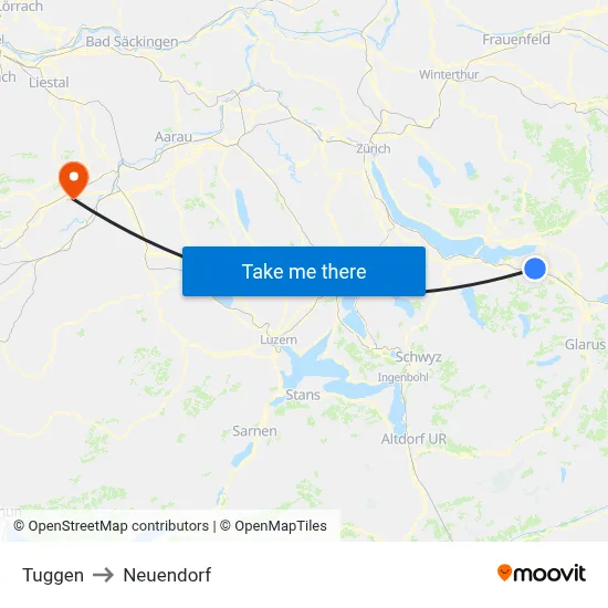 Tuggen to Neuendorf map