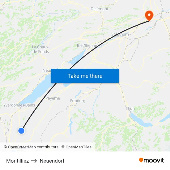 Montilliez to Neuendorf map