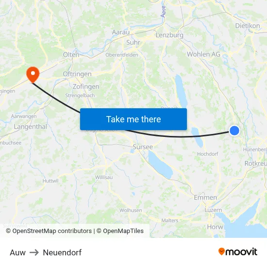 Auw to Neuendorf map