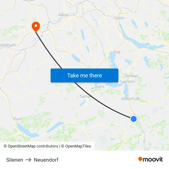 Silenen to Neuendorf map