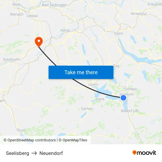 Seelisberg to Neuendorf map