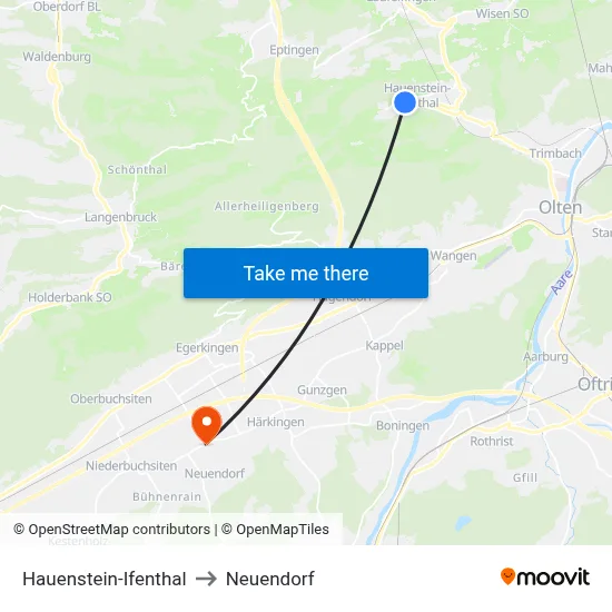 Hauenstein-Ifenthal to Neuendorf map