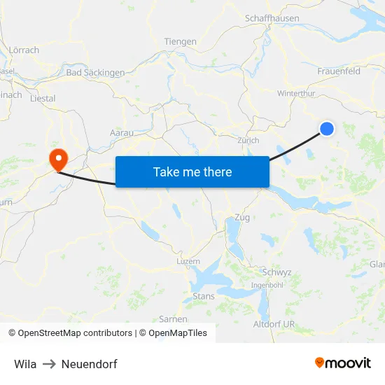 Wila to Neuendorf map
