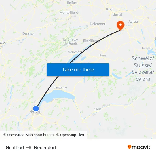 Genthod to Neuendorf map