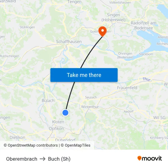 Oberembrach to Buch (Sh) map