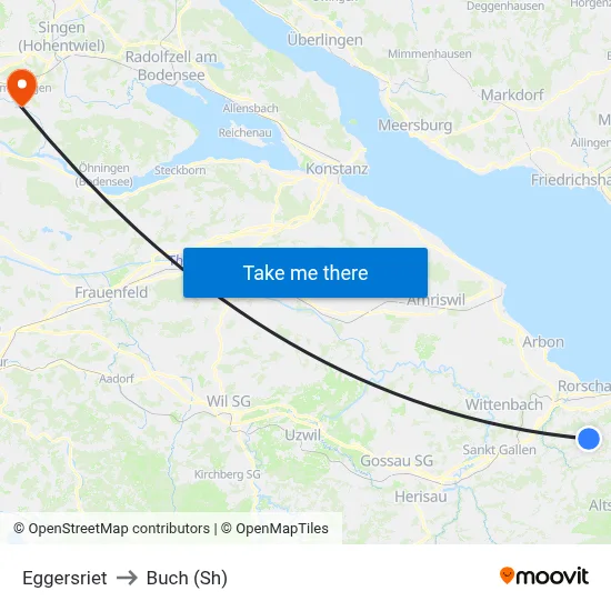Eggersriet to Buch (Sh) map