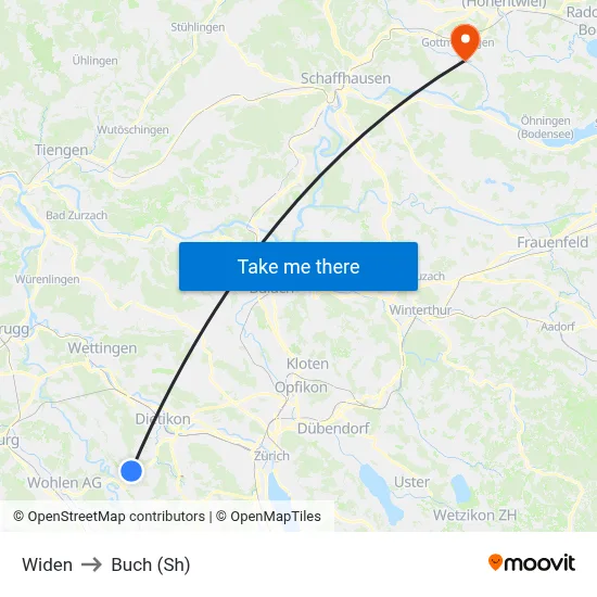 Widen to Buch (Sh) map