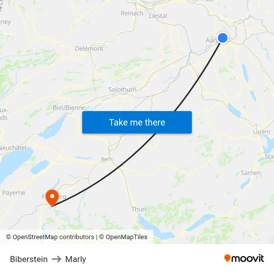 Biberstein to Marly map
