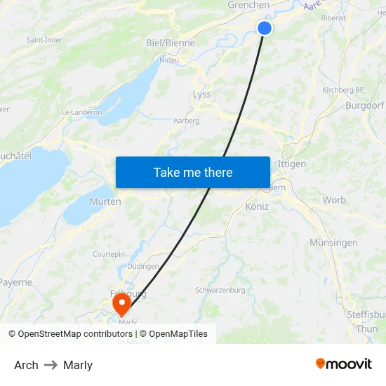 Arch to Marly map