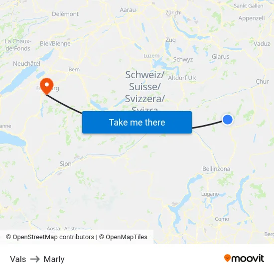 Vals to Marly map