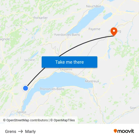 Grens to Marly map