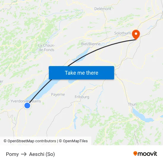 Pomy to Aeschi (So) map