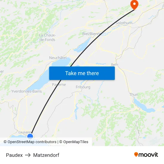 Paudex to Matzendorf map
