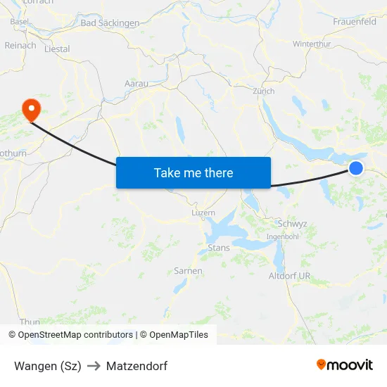 Wangen (Sz) to Matzendorf map
