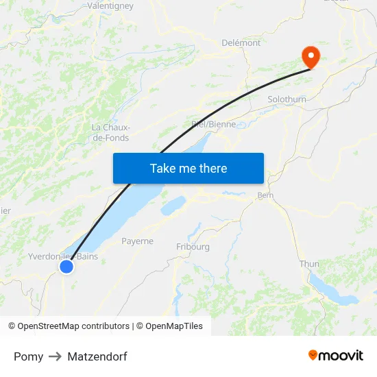 Pomy to Matzendorf map