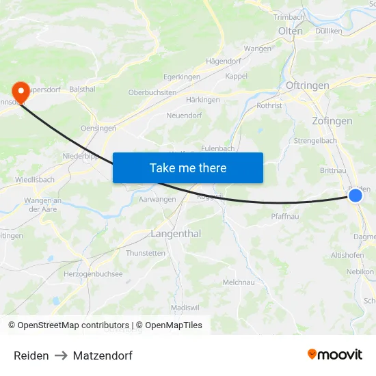 Reiden to Matzendorf map