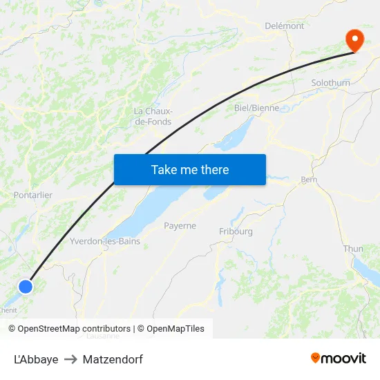 L'Abbaye to Matzendorf map