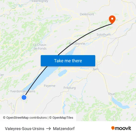Valeyres-Sous-Ursins to Matzendorf map