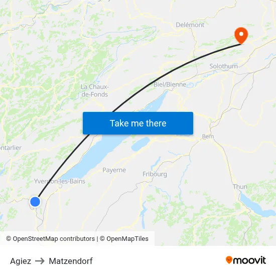 Agiez to Matzendorf map