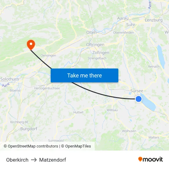 Oberkirch to Matzendorf map