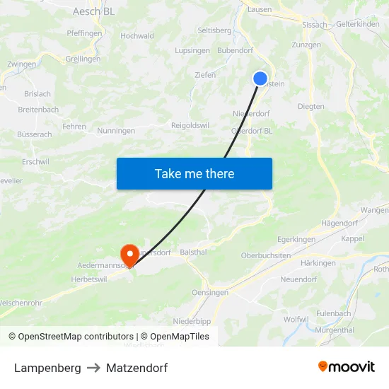 Lampenberg to Matzendorf map