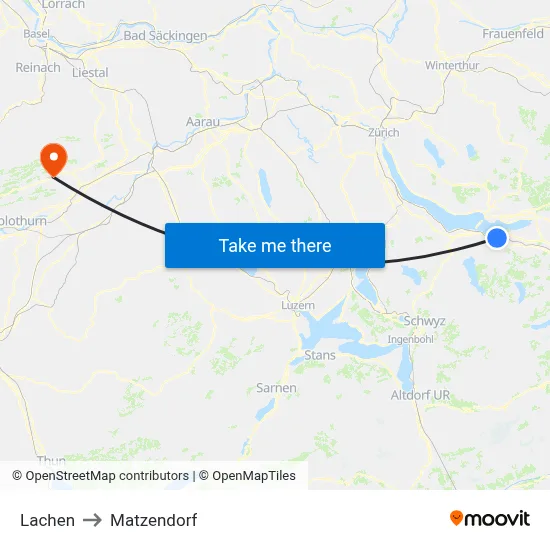 Lachen to Matzendorf map