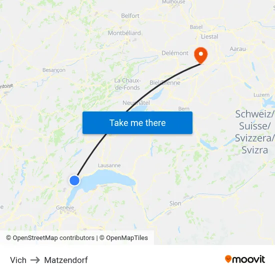 Vich to Matzendorf map