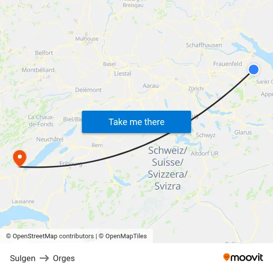 Sulgen to Orges map