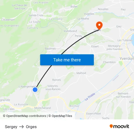 Sergey to Orges map