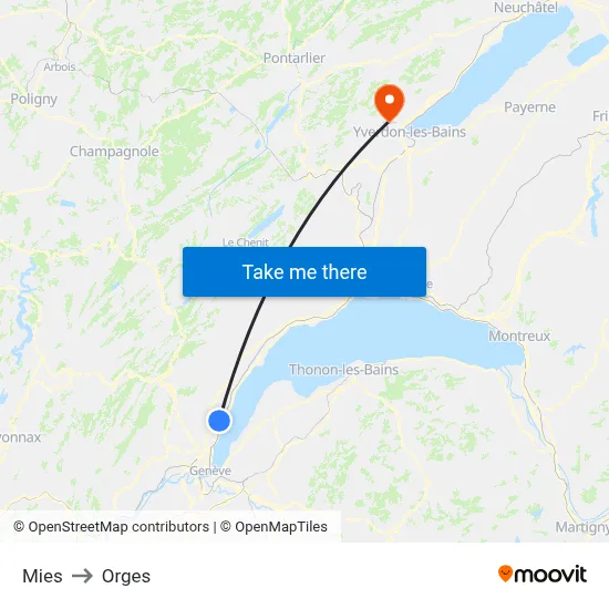 Mies to Orges map