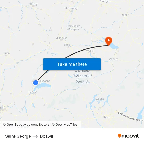 Saint-George to Dozwil map