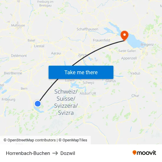 Horrenbach-Buchen to Dozwil map