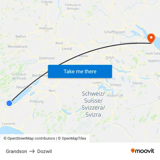 Grandson to Dozwil map