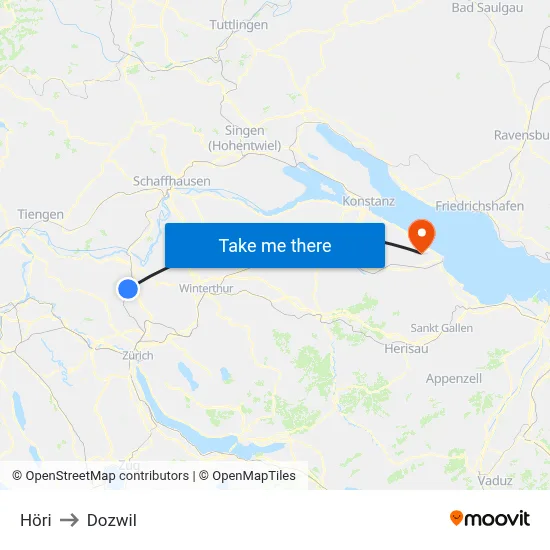 Höri to Dozwil map