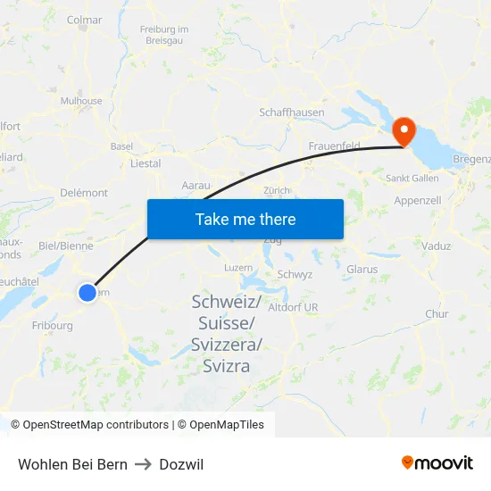Wohlen Bei Bern to Dozwil map